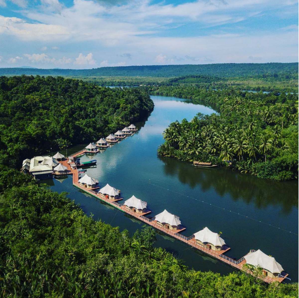 kingfisher-overview Floating Glamping Tents
